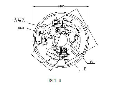 然后将探测器总线分别接在接线端子1